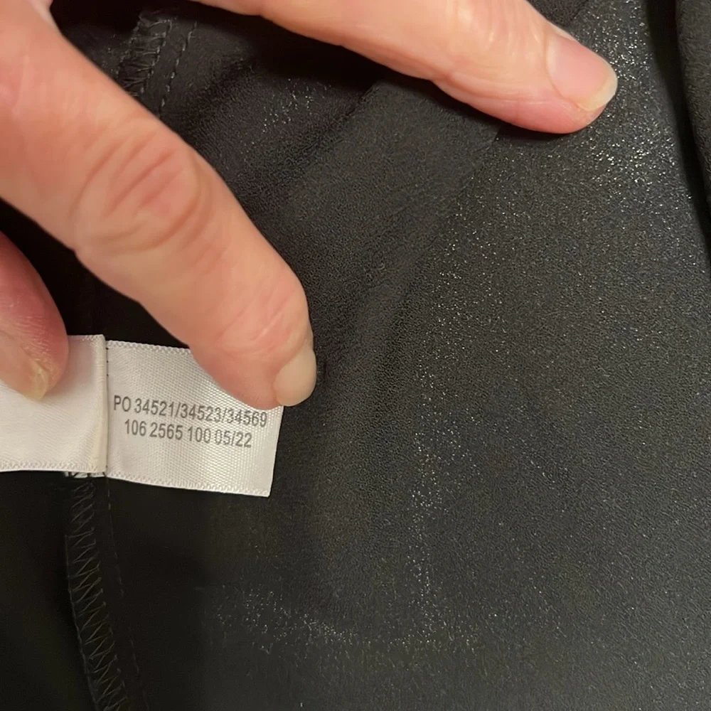 Eloquii Chiffon Tie Front Chiffon Blouse Black Size 20 NWOT - Picture 10 of 11